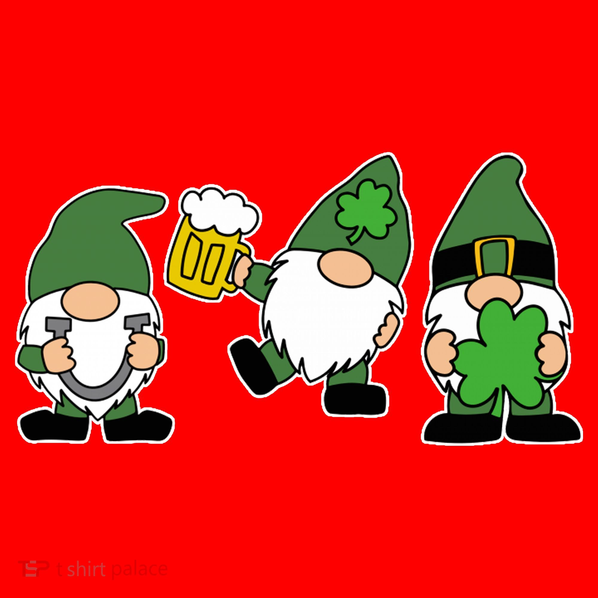 Funny St Patricks Day Drunk Gnomes Santa Hat