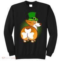 Funny St Patrick's Day Shamrock Corgi Butt Sweatshirt thumb 0
