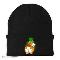 Funny St Patrick's Day Shamrock Corgi Butt Beanie thumb 0