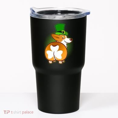 Funny St Patrick's Day Shamrock Corgi Butt Tumbler