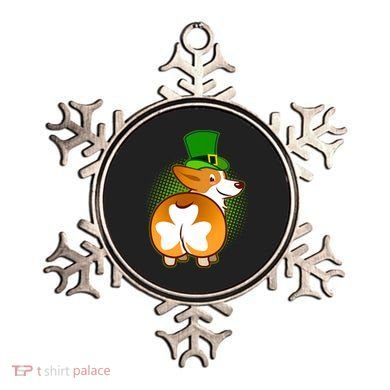 Funny St Patrick's Day Shamrock Corgi Butt Ornament