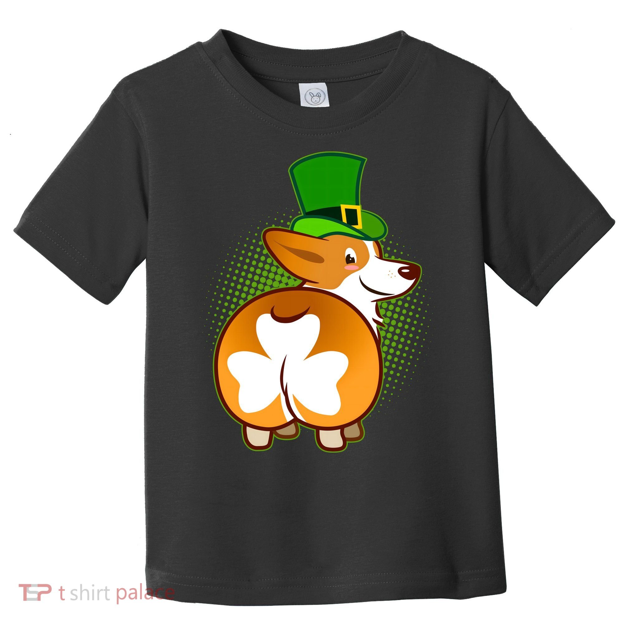 Funny St Patrick's Day Shamrock Corgi Butt Toddler T-Shirt