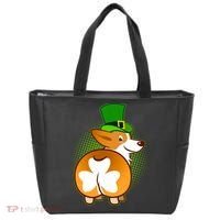 Funny St Patrick's Day Shamrock Corgi Butt Tote Bag thumb 0