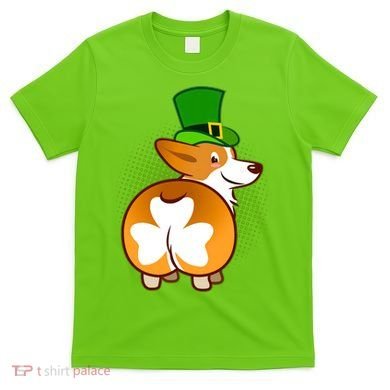 Funny St Patrick's Day Shamrock Corgi Butt T-Shirt