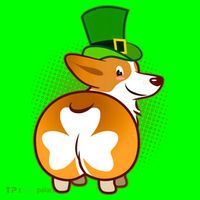 Funny St Patrick's Day Shamrock Corgi Butt Mousepad thumb 1