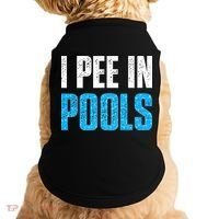 Funny Swimming Pool Swimmer I Pee in Pools Doggie Tank thumb 0