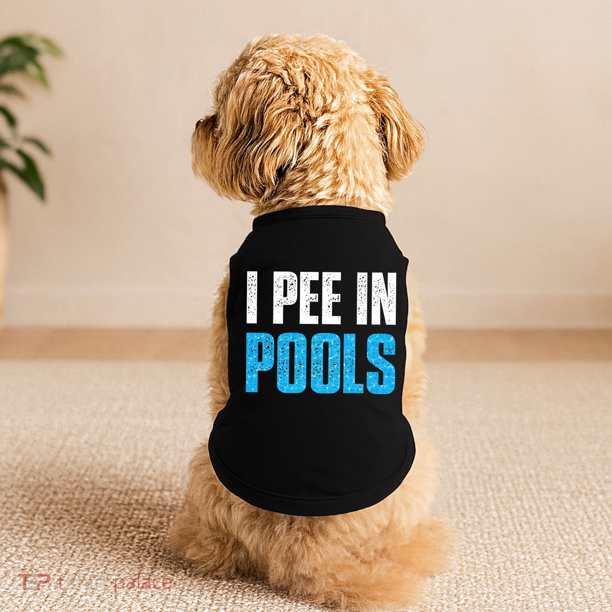 Funny Swimming Pool Swimmer I Pee in Pools Doggie Tank