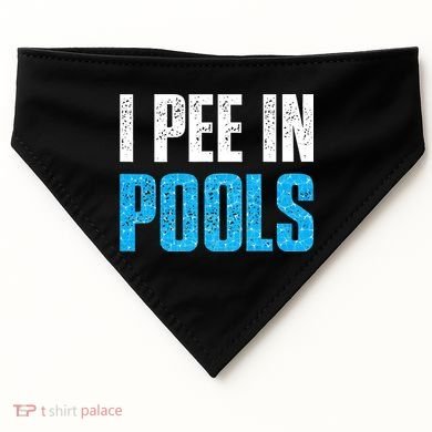 Funny Swimming Pool Swimmer I Pee in Pools USA-Made Doggie Bandana