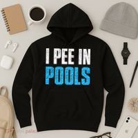 Funny Swimming Pool Swimmer I Pee in Pools Hoodie thumb 3