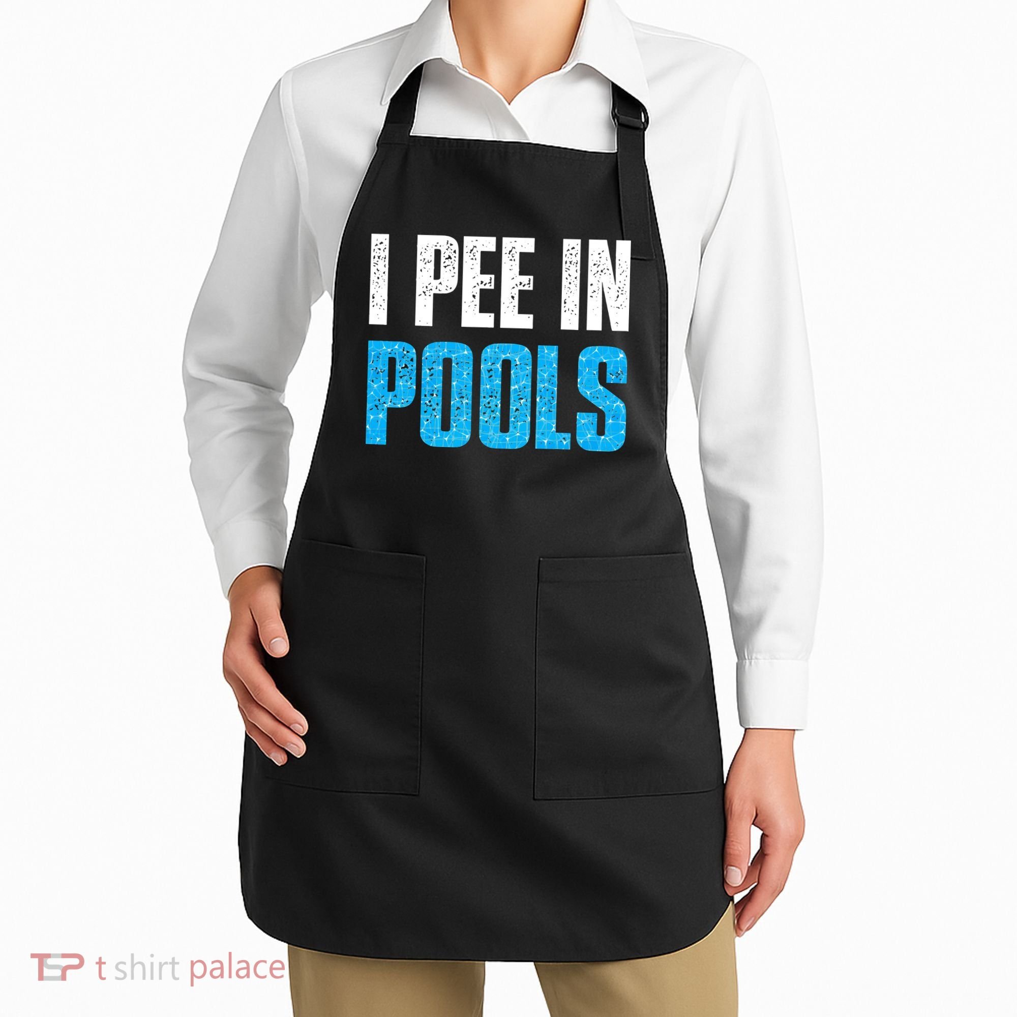 Funny Swimming Pool Swimmer I Pee in Pools Apron