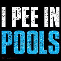 Funny Swimming Pool Swimmer I Pee in Pools Coaster thumb 2
