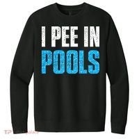 Funny Swimming Pool Swimmer I Pee in Pools V.I.T. Fleece Crew Sweatshirt thumb 0
