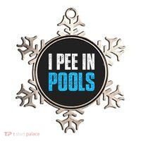 Funny Swimming Pool Swimmer I Pee in Pools Ornament thumb 0