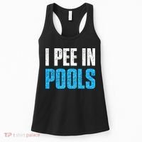 Funny Swimming Pool Swimmer I Pee in Pools Women's Tank Top thumb 0