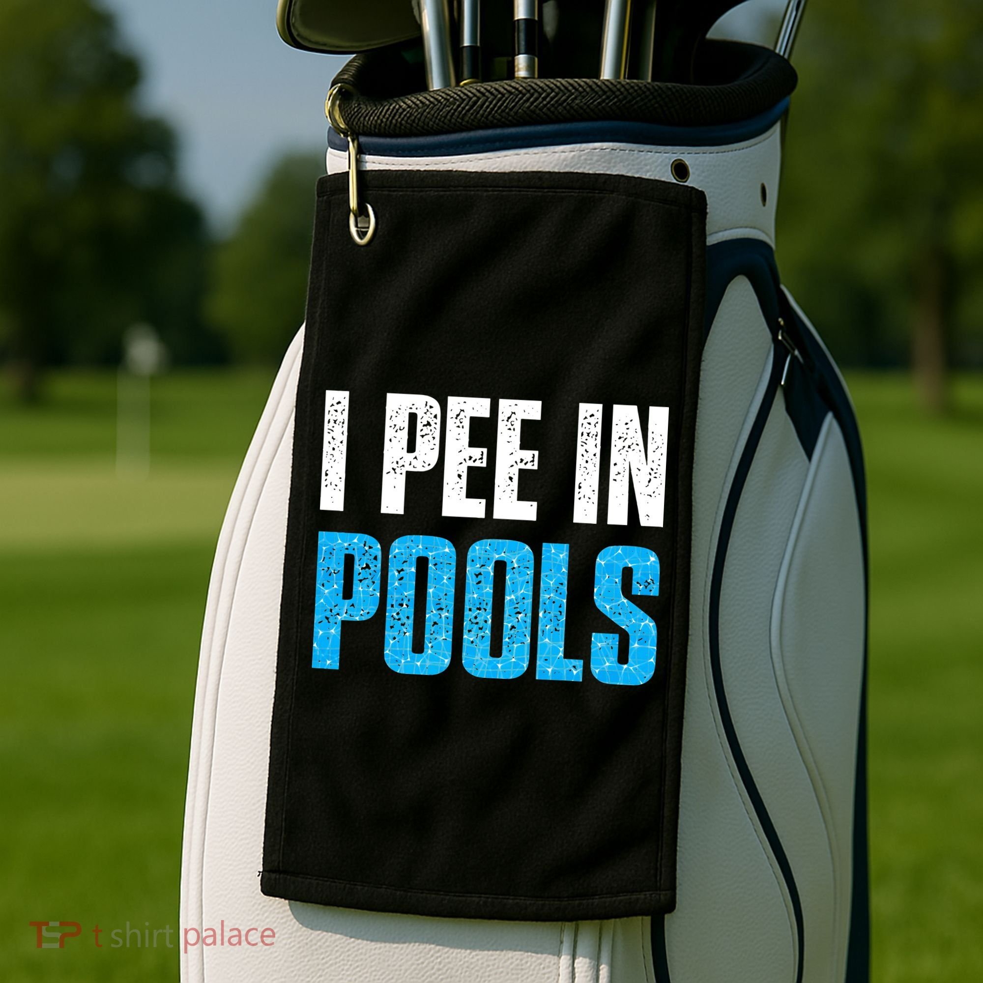 Funny Swimming Pool Swimmer I Pee in Pools Golf Towel