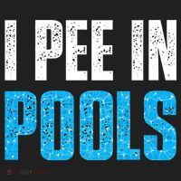 Funny Swimming Pool Swimmer I Pee in Pools Golf Towel thumb 3