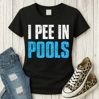 Funny Swimming Pool Swimmer I Pee in Pools Women's T-Shirt thumb 3