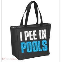 Funny Swimming Pool Swimmer I Pee in Pools Tote Bag thumb 2