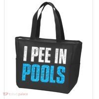 Funny Swimming Pool Swimmer I Pee in Pools Tote Bag thumb 3