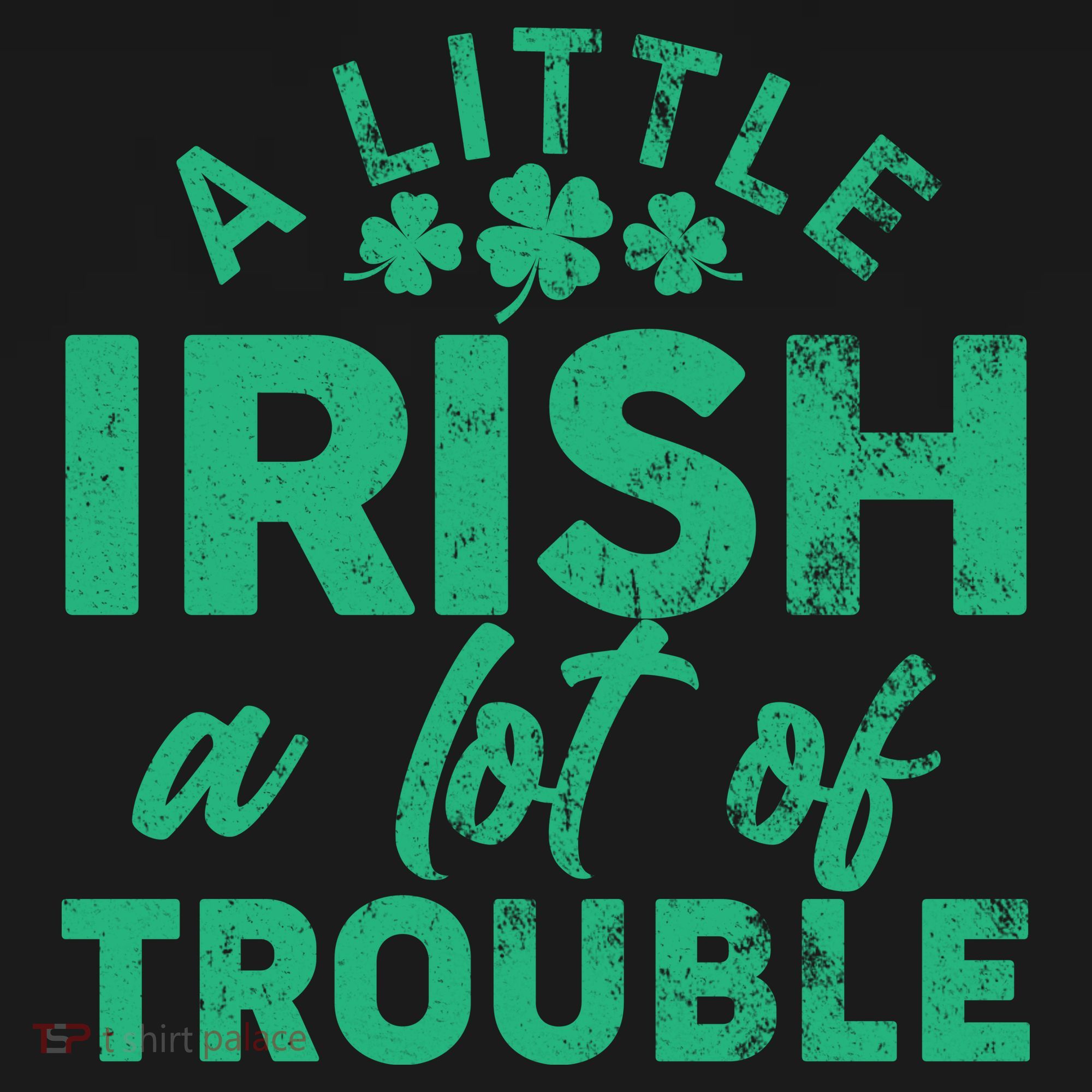 Funny St Patricks Day A Little Irish A Lot Of Trouble Women's Hoodie