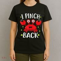 Funny St Patrick’s Day Tee Crab I Pinch Back T-Shirt thumb 4