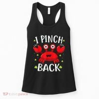 Funny St Patrick’s Day Tee Crab I Pinch Back Women's Tank Top thumb 0