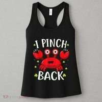 Funny St Patrick’s Day Tee Crab I Pinch Back Women's Tank Top thumb 3