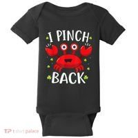 Funny St Patrick’s Day Tee Crab I Pinch Back Baby Bodysuit thumb 0