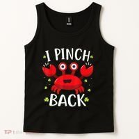 Funny St Patrick’s Day Tee Crab I Pinch Back Tank Top thumb 2