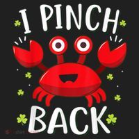 Funny St Patrick’s Day Tee Crab I Pinch Back Golf Towel thumb 3
