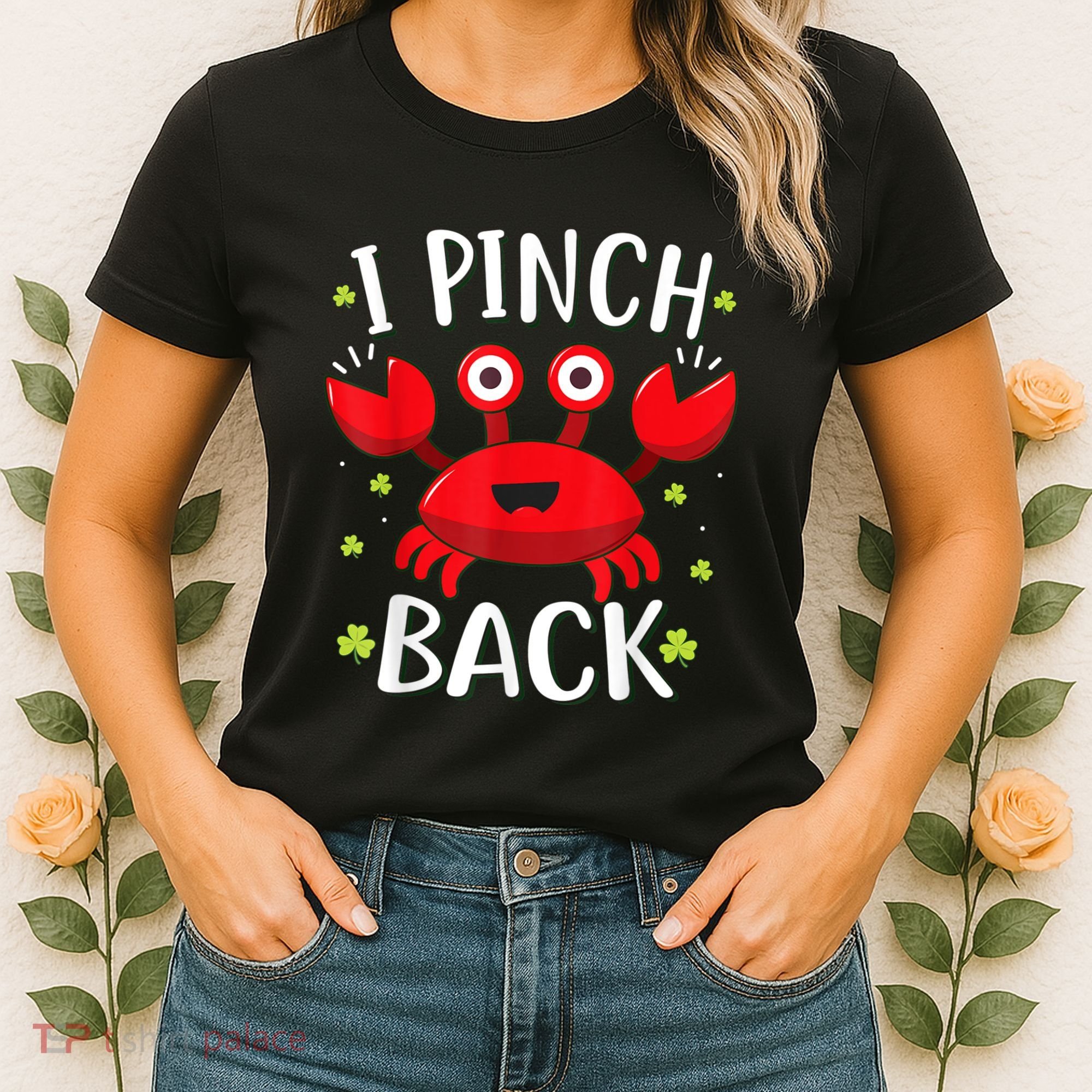 Funny St Patrick’s Day Tee Crab I Pinch Back Women's T-Shirt