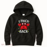 Funny St Patrick’s Day Tee Crab I Pinch Back Kids Hoodie thumb 0