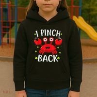 Funny St Patrick’s Day Tee Crab I Pinch Back Kids Hoodie thumb 3