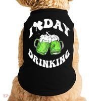 Funny St Patricks Day I Love Day Drinking Love Beers Gift Doggie Tank thumb 0
