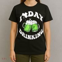 Funny St Patricks Day I Love Day Drinking Love Beers Gift T-Shirt thumb 4