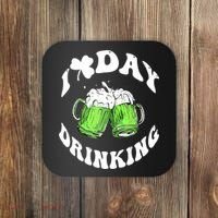 Funny St Patricks Day I Love Day Drinking Love Beers Gift Coaster thumb 0