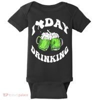 Funny St Patricks Day I Love Day Drinking Love Beers Gift Baby Bodysuit thumb 0