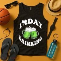 Funny St Patricks Day I Love Day Drinking Love Beers Gift Tank Top thumb 4