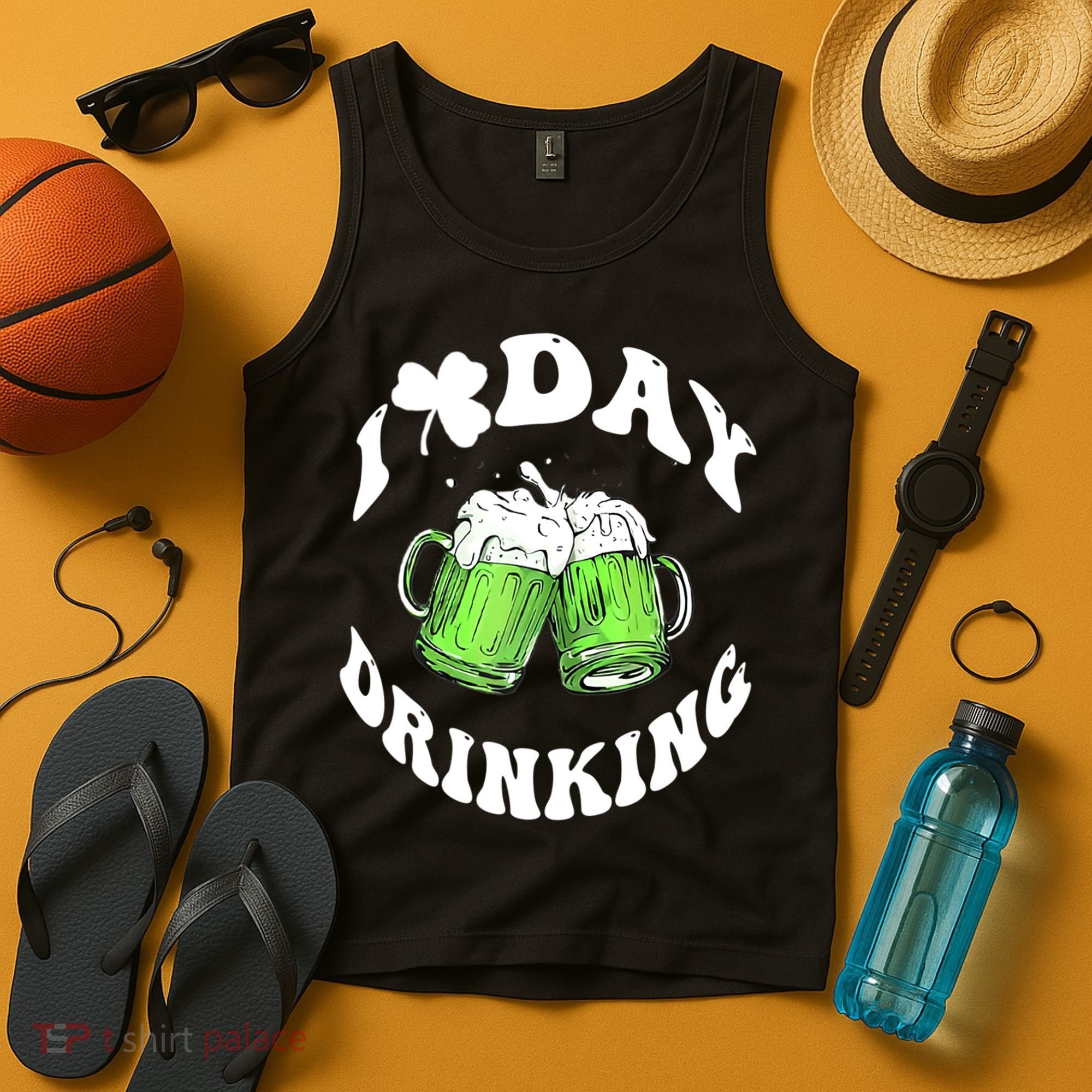 Funny St Patricks Day I Love Day Drinking Love Beers Gift Tank Top