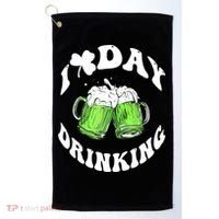 Funny St Patricks Day I Love Day Drinking Love Beers Gift Golf Towel thumb 0