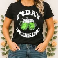 Funny St Patricks Day I Love Day Drinking Love Beers Gift Women's T-Shirt thumb 2