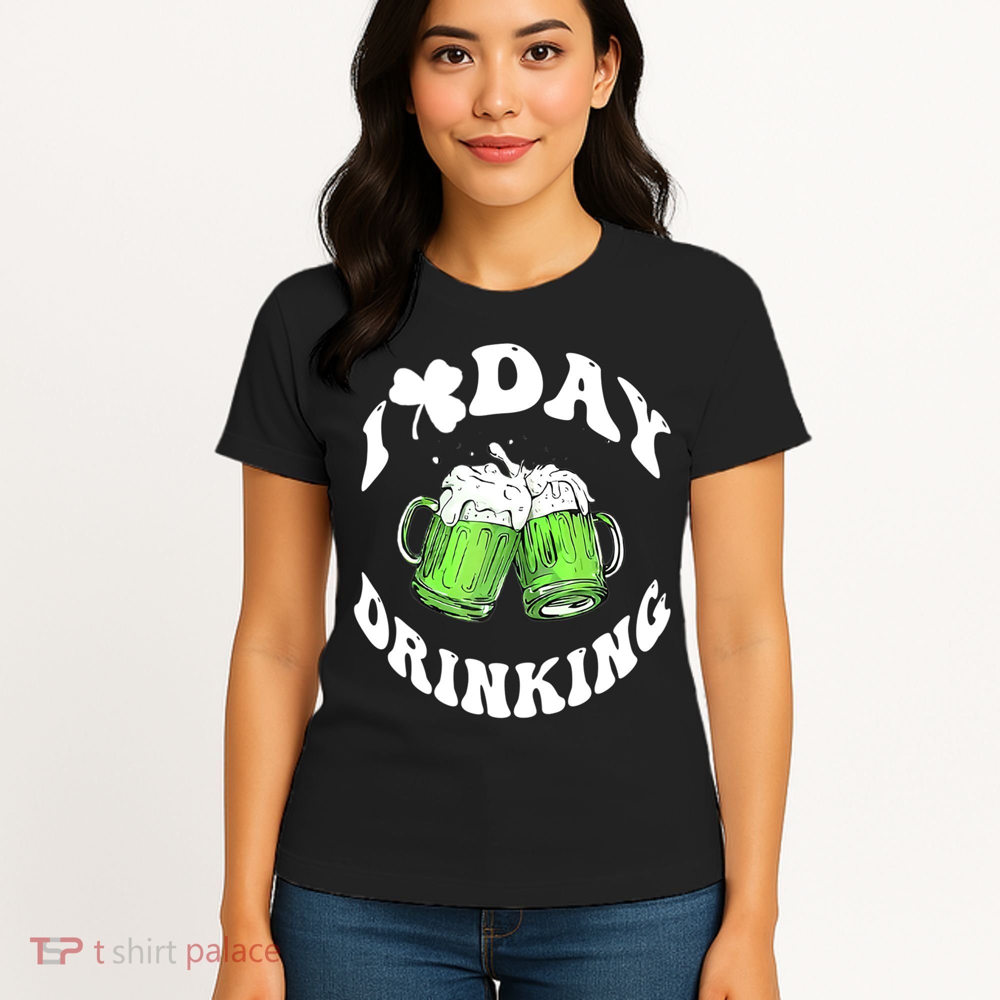 Funny St Patricks Day I Love Day Drinking Love Beers Gift Women's T-Shirt