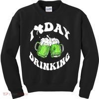 Funny St Patricks Day I Love Day Drinking Love Beers Gift Kids Sweatshirt thumb 0