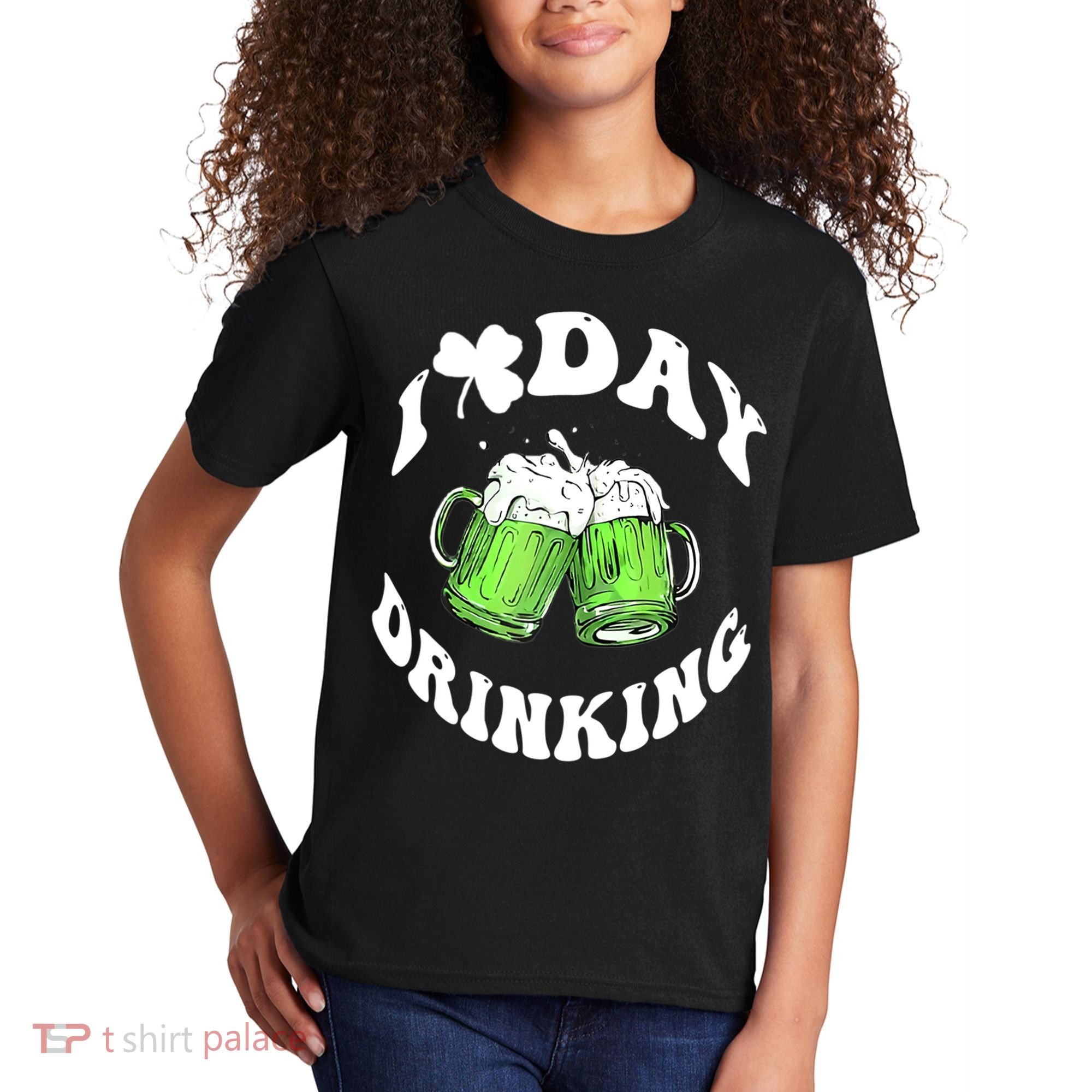 Funny St Patricks Day I Love Day Drinking Love Beers Gift Kids T-Shirt