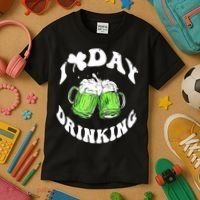 Funny St Patricks Day I Love Day Drinking Love Beers Gift Kids T-Shirt thumb 3
