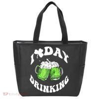 Funny St Patricks Day I Love Day Drinking Love Beers Gift Tote Bag thumb 0