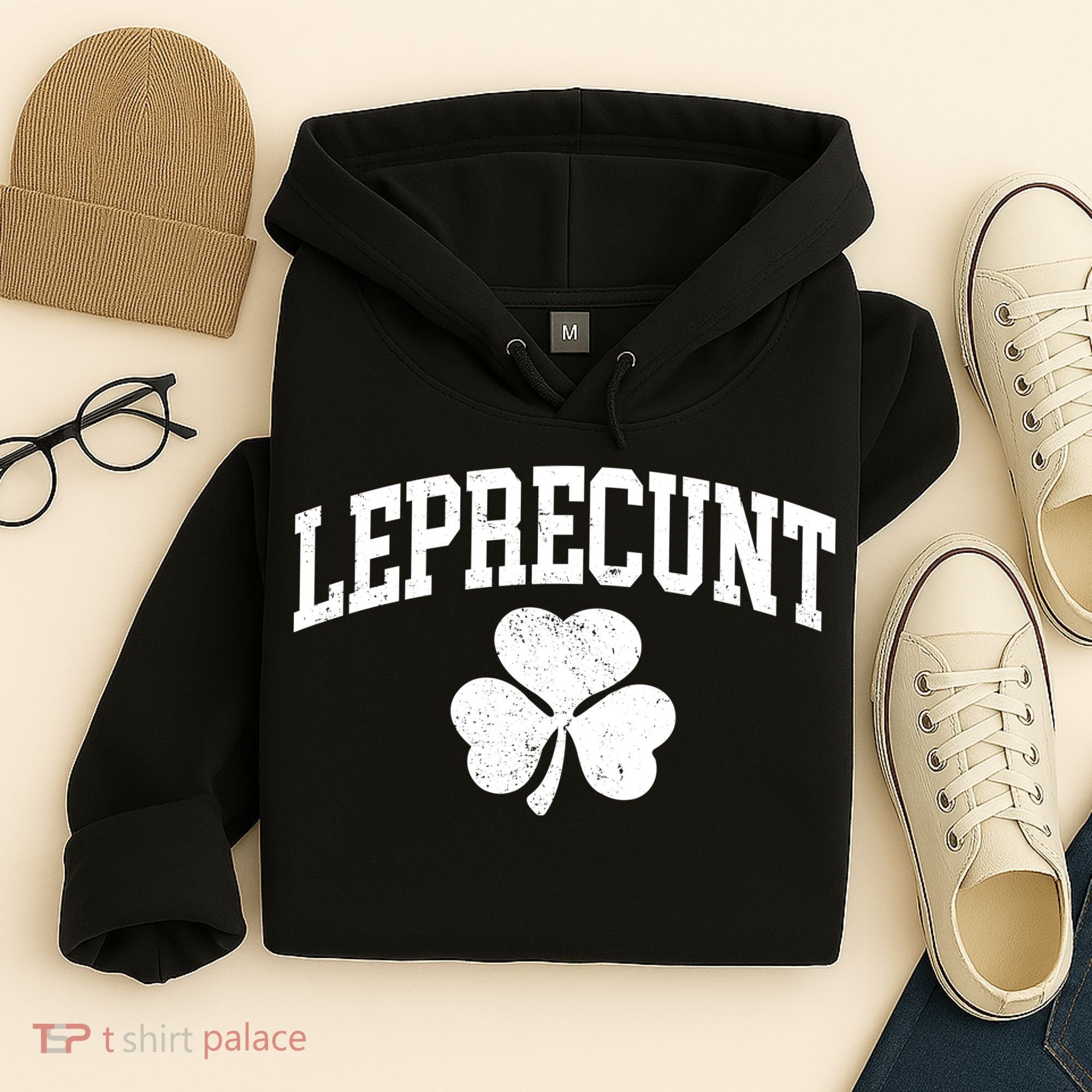 Funny St Patrick's Day Leprecunt Hoodie