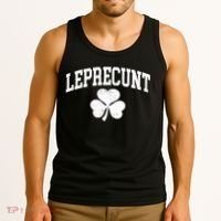 Funny St Patrick's Day Leprecunt Tank Top thumb 3