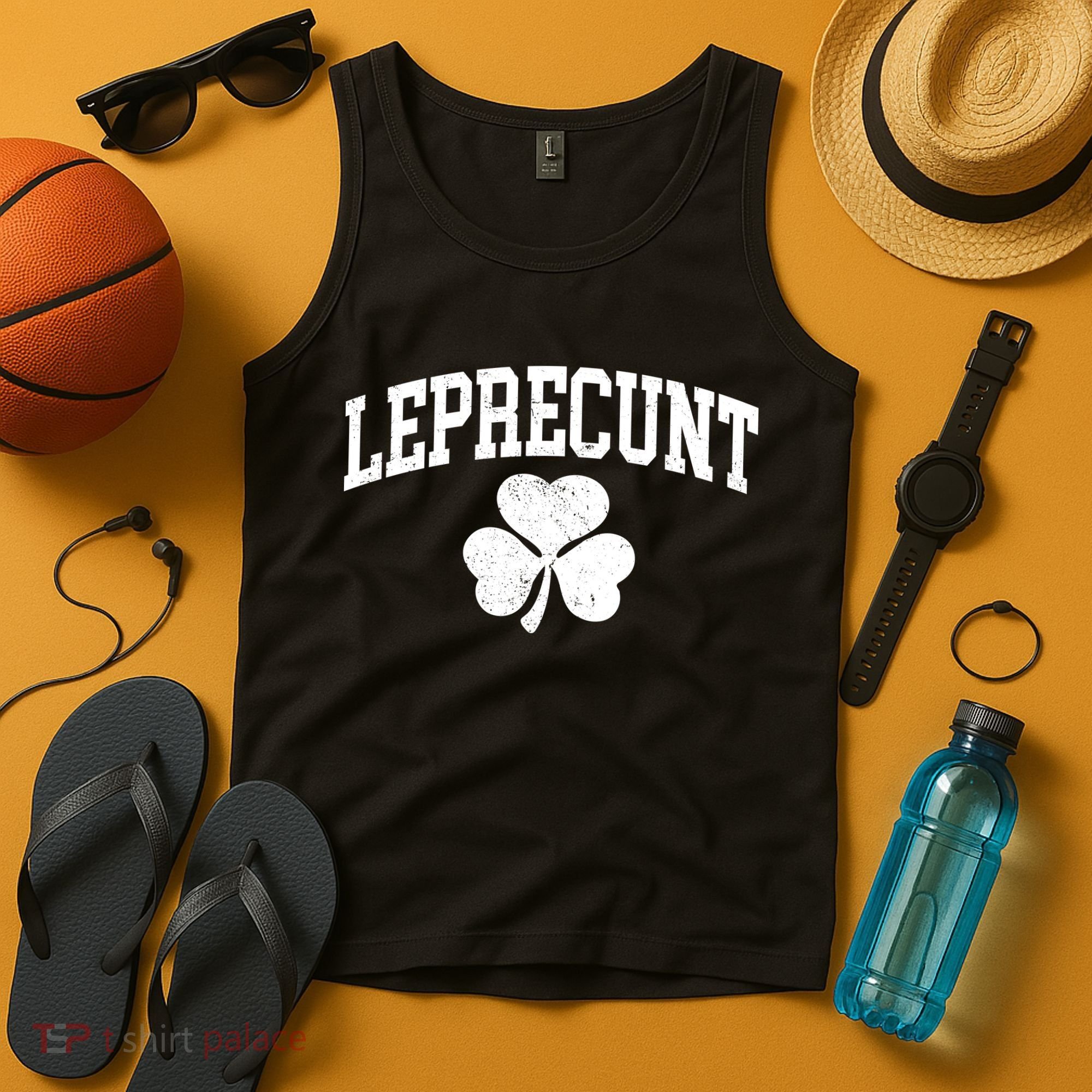 Funny St Patrick's Day Leprecunt Tank Top