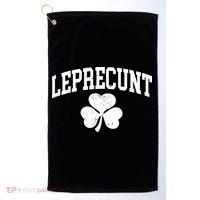 Funny St Patrick's Day Leprecunt Golf Towel thumb 0